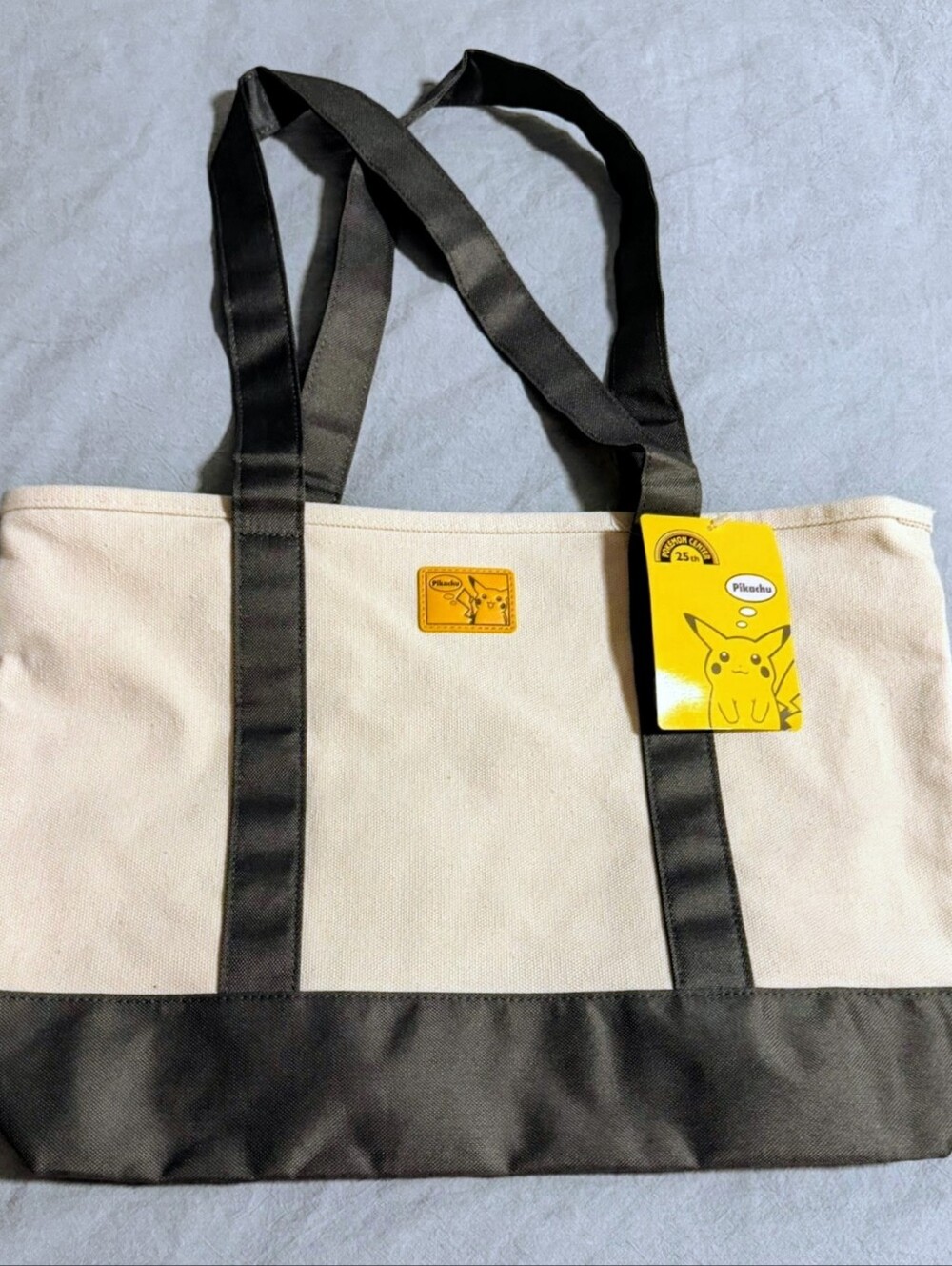 Japan Pokémon Center Exclusive - Pikachu Canvas Tote Bag - 25th Anniversary Rare